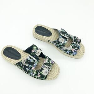 Rebecca Minkoff Jodi Espadrille Studded Accent Floral Platform Sandals Size 6.5